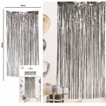 Guirca Párty závěs stříbrný 100 x 200 cm – Zboží Dáma