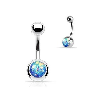 Šperky4U piercing do pupíku banánek modrý opál BS1058-B – Zbozi.Blesk.cz