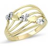 Prsteny Lillian Vassago Zlatý prsten se srdíčky LLV46 GR007
