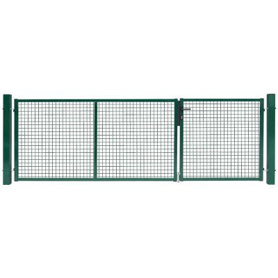 KOVO JUHÁSZ spol. s r. o. Brána dvoukřídlá 175 x 300 cm, svařované pletivo, FAB, zelená – Sleviste.cz