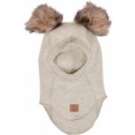 MIKK LINE Merino kukla dětská s bambulkami béžová Melange Offwhite Mikk Line – Zboží Mobilmania