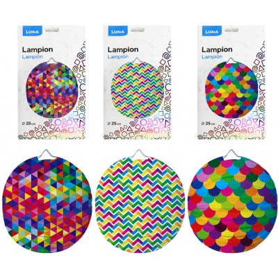 Lampion 25cm kulatý mix – Zboží Mobilmania