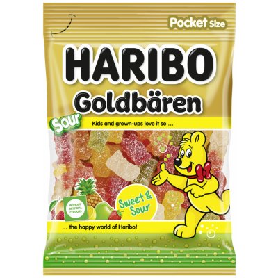 Haribo Goldbären želé medvídci Sour kyselé 80 g – Sleviste.cz