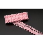 Bavlněná paličkovaná krajka - vsadka - růžová - šířka 2,3 cm – Hledejceny.cz