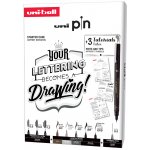 Uni pin sada Lettering dárkový box 8 linerů + shalaku mikrotužka mix barev – Zboží Dáma