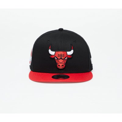 New Era Chicago Bulls Team Side Patch 9Fifty Snapback Cap Black/ Front Door Red