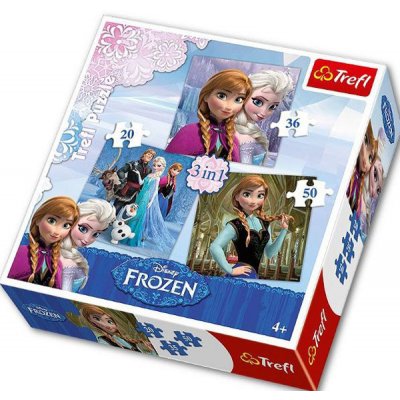 Trefl 34198 Ledové království Frozen 3v1 20 36 50 dílků – Zbozi.Blesk.cz