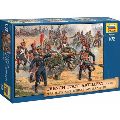 ZVEZDA Wargames AoB figurky 8028 French Foot Artillery 1812 1814 1:72 – Hledejceny.cz