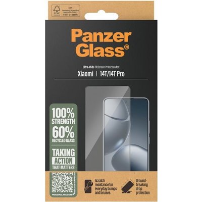 PanzerGlass tvrzené sklo Edge-to-Edge, Xiaomi 14T/14T Pro PGRNUWFG58319 – Zboží Živě