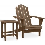 Vidaxl Zahradní židle Adirondack se stolkem masivní jedle hnědá – Zboží Dáma