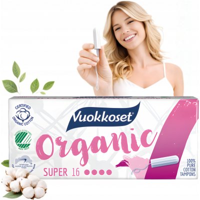 Vuokkoset Organické tampony super 16 ks – Hledejceny.cz