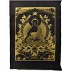 Obraz Sanu Babu Buddha Šákjamuni, zlatý tisk na černém papíru, 50x75cm