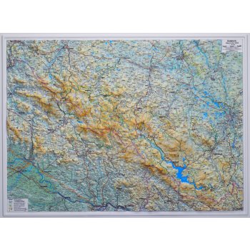 Kartografie HP Šumava - nástěnná plastická mapa Varianta: bez rámu, Provedení: plastická mapa