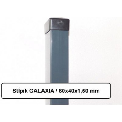 RETIC Plotový sloupek GALAXIA ZN+PVC 60x40x1,5x1600, antracitový GA160OR