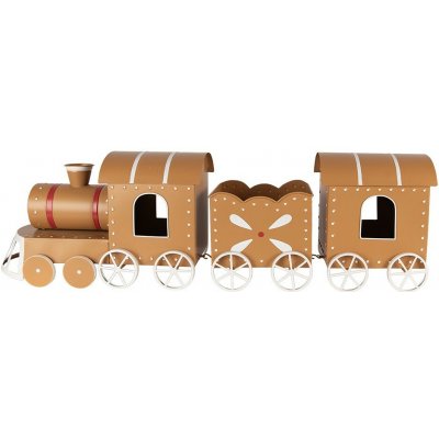 Vánoční dekorace figurka hnědý vláček Train – 97*19*28 cm - Clayre & Eef – Hledejceny.cz