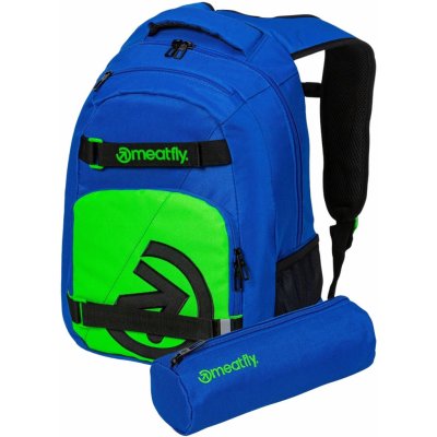 Meatfly batoh Exile Royal Blue/Safety zelená 24 l modrá – Zboží Mobilmania