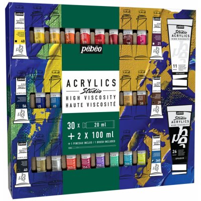 Sada akrylových barev Studio Acrylic PÉBÉO 30x20 ml – Zboží Dáma