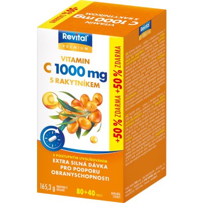 Revital Premium Vitamin C 1000 mg s rakytníkem 120 tablet – Zbozi.Blesk.cz