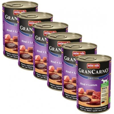 Animonda Gran Carno Original Adult hovězí maso a jehněčí 6 x 400 g