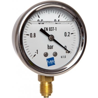 PREMATLAK manometr P300 / 304 G -1/0bar, G1/4B spodní přip.+ glycerinové plnění – Hledejceny.cz