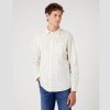 Pánská Košile Wrangler košile pocket shirt worn white