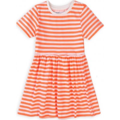 Minoti Šaty dívčí bavlněné Minoti TDRESS oranžová