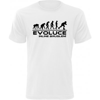 Pánské tričko Evoluce Inline bruslení Bílá – Zboží Mobilmania