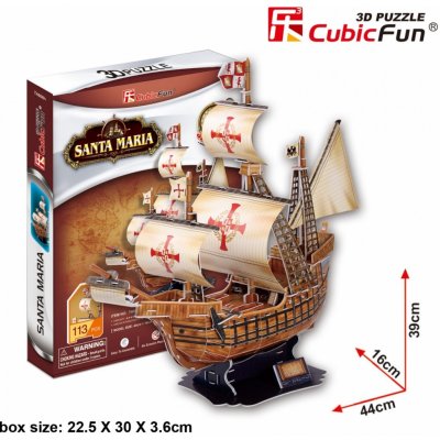 CubicFun 3D puzzle Loď Santa Maria 113 ks – Hledejceny.cz