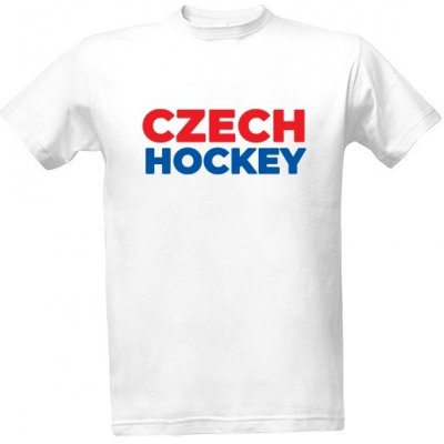 Tričko s potiskem MS v hokeji Český hokej nápis pánské Bílá