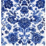 Ubrousek 33x33cm Motiv modrých květů – Zboží Mobilmania