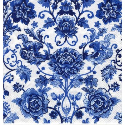 Ubrousek 33x33cm Motiv modrých květů – Zboží Mobilmania