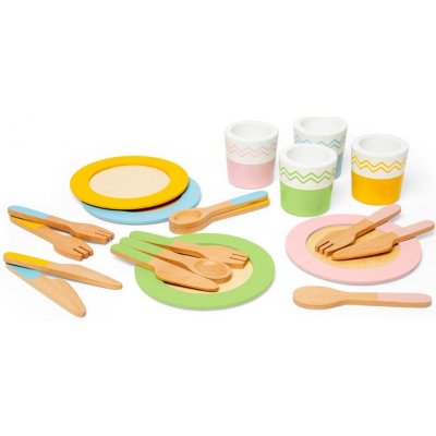 Bigjigs Toys Dřevěná servírovací sada – Zboží Dáma