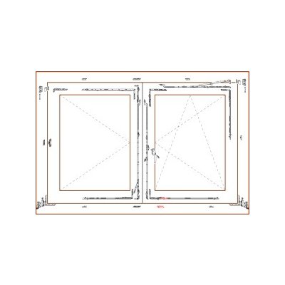 MACO celoobvodové kování pro dvou-křídlo PVC 750-1000 mm x 1850-2150 mm Dorn 15 mm vpravo – Zbozi.Blesk.cz