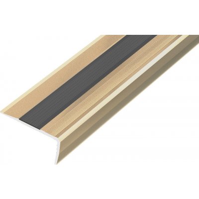 Acara AP12/1 schodová lišta champagne černá 0,9 m – Zboží Mobilmania