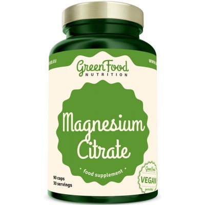 GreenFood nutrition Magnesium chelát + vit. B6 90 vegan kapslí