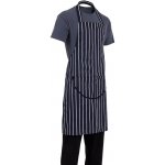 Whites Chefs Clothing zástěra s kapsou vzor řeznický proužek v námořnické modré – Hledejceny.cz