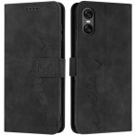 VSECHNONAMOBIL 79524 ART SMILE Peněženkový obal s řemínkem pro Sony Xperia 10 VI černý – Zboží Živě