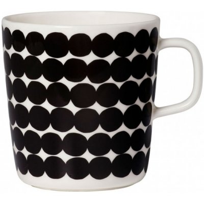 Marimekko Hrnek Oiva Räsymatto černý 400 ml – Zboží Dáma