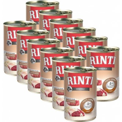 RINTI SENSIBLE jehně & rýže 12 x 400 g – Hledejceny.cz