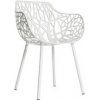 Zahradní židle a křeslo Fast Hliníkové jídelní křeslo Forest, 56x56x80 cm, lakovaný hliník powder grey