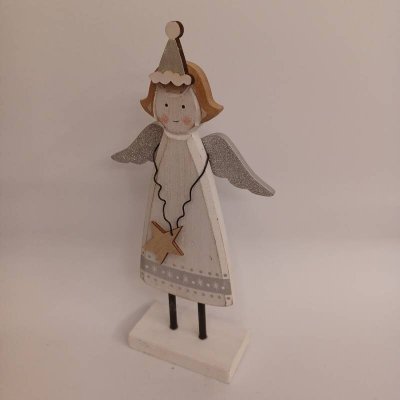 DECOLED Dekorace, anděl, 11,5 x 4 x 23 cm – Sleviste.cz