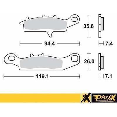 PROX brzdové destičky KH342 KAWASAKI KFX 450R 08-14, KVF 650 BRUTE FORCE 05-13 přední levý