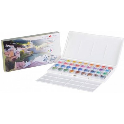White Nights akvarelové barvy 36ks v plastovém pouzdře sada – Zboží Dáma