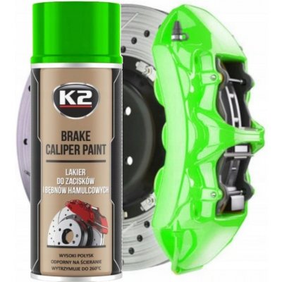 K2 barva na brzdové třmeny a bubny 400 ml zelená | Zboží Auto