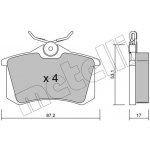 Sada brzdových destiček, kotoučová brzda METELLI 22-0100-1 – Hledejceny.cz