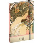 Notes Alfons Mucha Petrklíč tečkovaný 13 × 21 cm – Hledejceny.cz