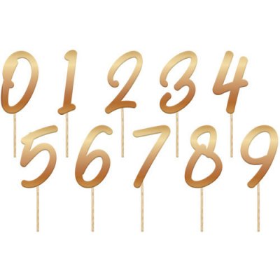 Folat Ozdoba na dort číslice zlaté – Zboží Mobilmania
