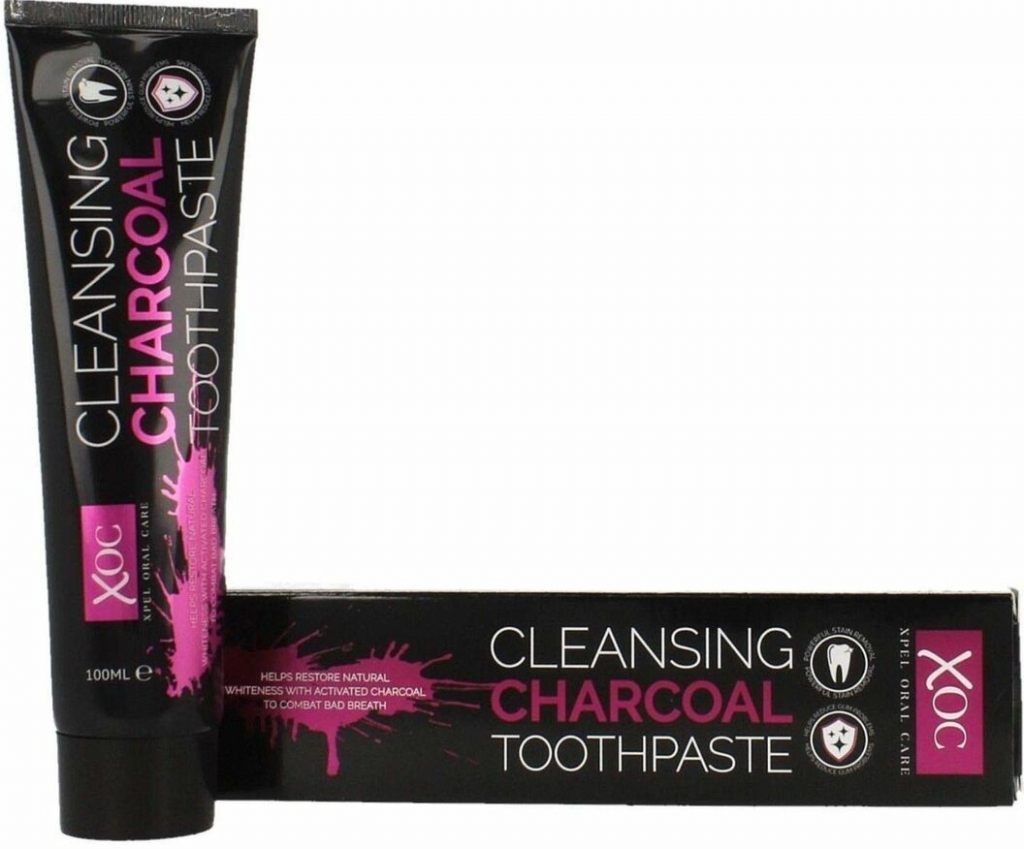 Xpel Oral Care Cleansing Charcoal Zubní pasta 100 ml + zubní kartáček dárková sada
