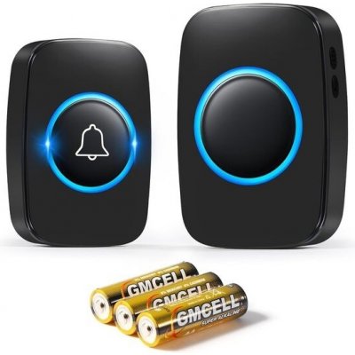 Blendura bezdrátový zvonek venkovní vodotěsný 300 metrů, vodotěsný elektronický zvonek IP55, sada – Sleviste.cz