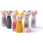 Bigjigs Toys Kuželky lesní zvířátka – Zboží Mobilmania